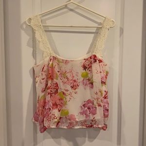 Stone Cold Fox Pink Floral Crop Top